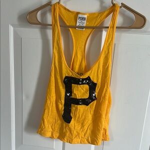Yellow Tank Top with Black Logo